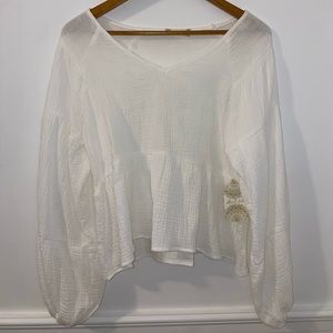 Altar’d State White Linen Top